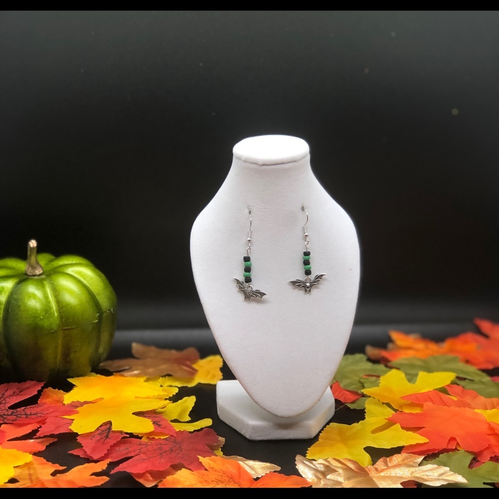 Halloween bat earrings
